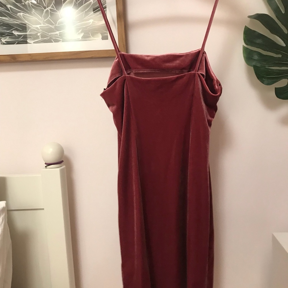 Velvet Rose Wine Dress